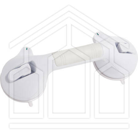 SAFE BASIC MANIGLIONE IN ABS 30 cm CON FISSAGGIO A VENTOSA BIANCO