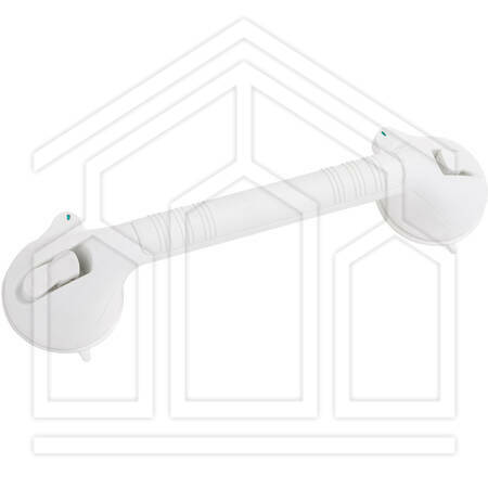 SAFE BASIC MANIGLIONE IN ABS 40 cm CON FISSAGGIO A VENTOSA BIANCO