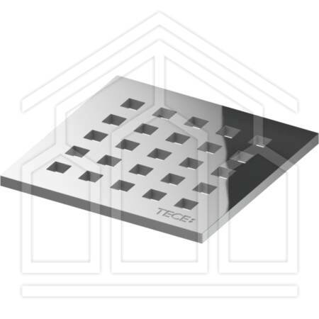 TECEdrainpoint S GRIGLIA "quadratum" Acciaio - 100x100mm