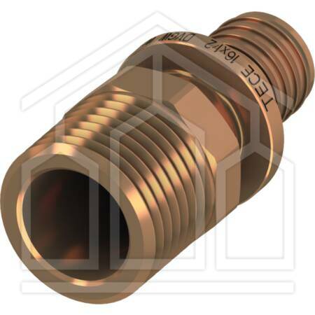 TECEflex RACC. DIRITTO MASCHIO ø40x1.1/4"M - BRONZO