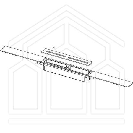 TECEricambi Drainprofile COPERCHIO - PVD NERO SATINATO Per lunghezza 800, 900, 1000mm